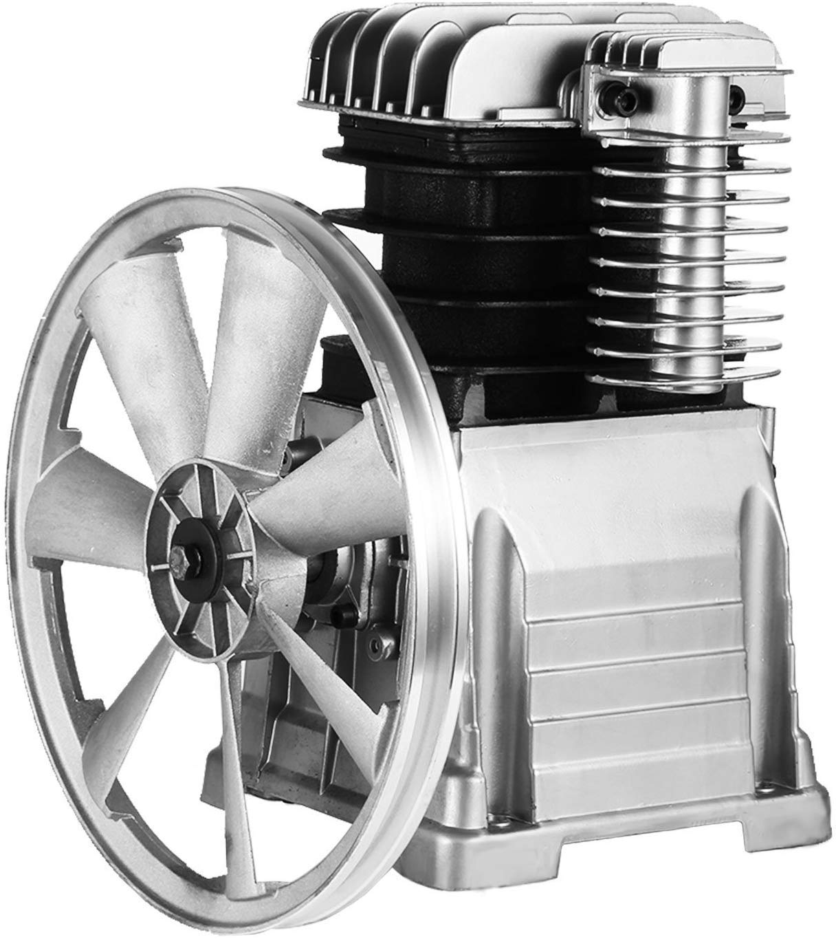 VEVOR Industriale Testa del Compressore d'Aria Motore 3HP 160PSI Pompa a Stadio Singolo 1300Rpm 1 Fase 11 Bar Pompa a Cilindro in Alluminio Costruzione della Testa