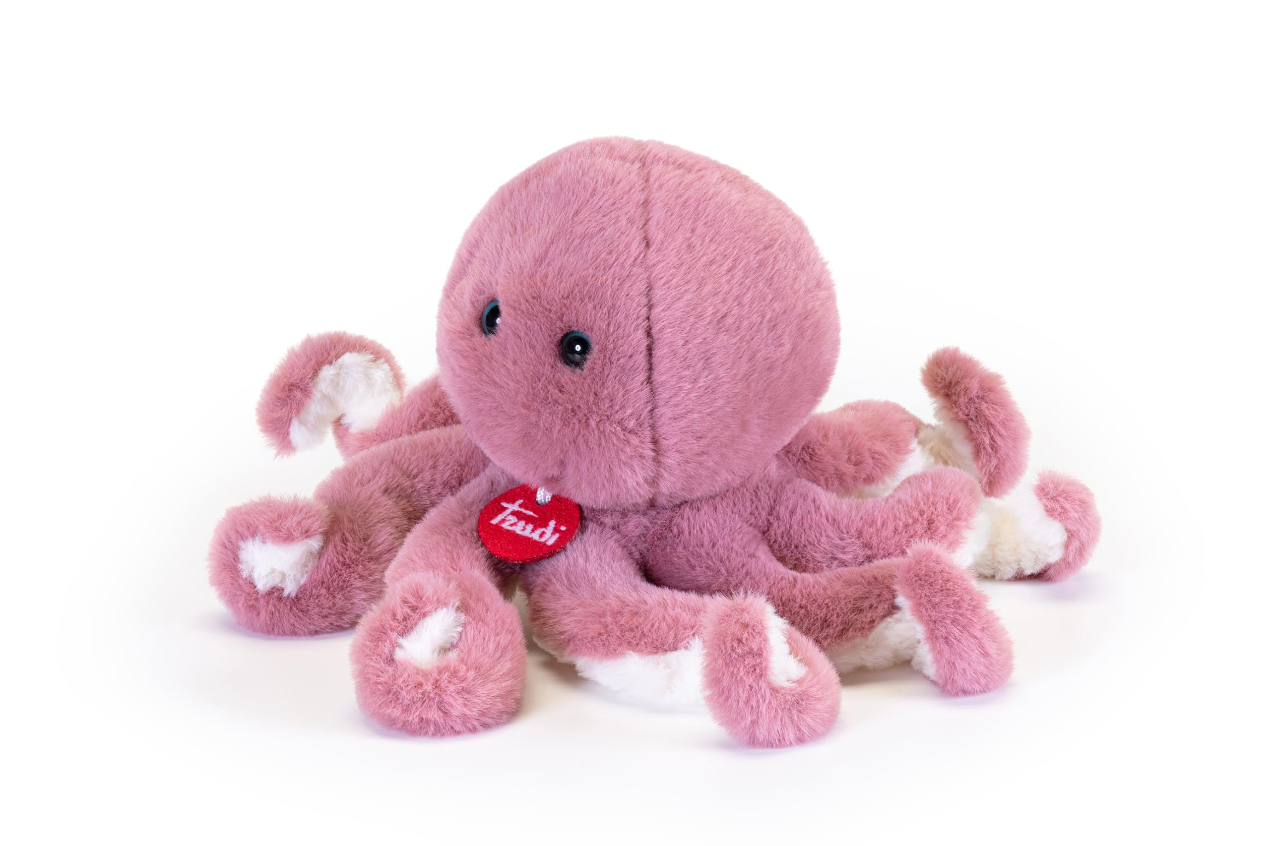 Trudi Pink octopus Plush sea gifts, underwater animals and beach. Xmas and birthday present | 11x24x11cm size S | Sealife Depth | model 26575