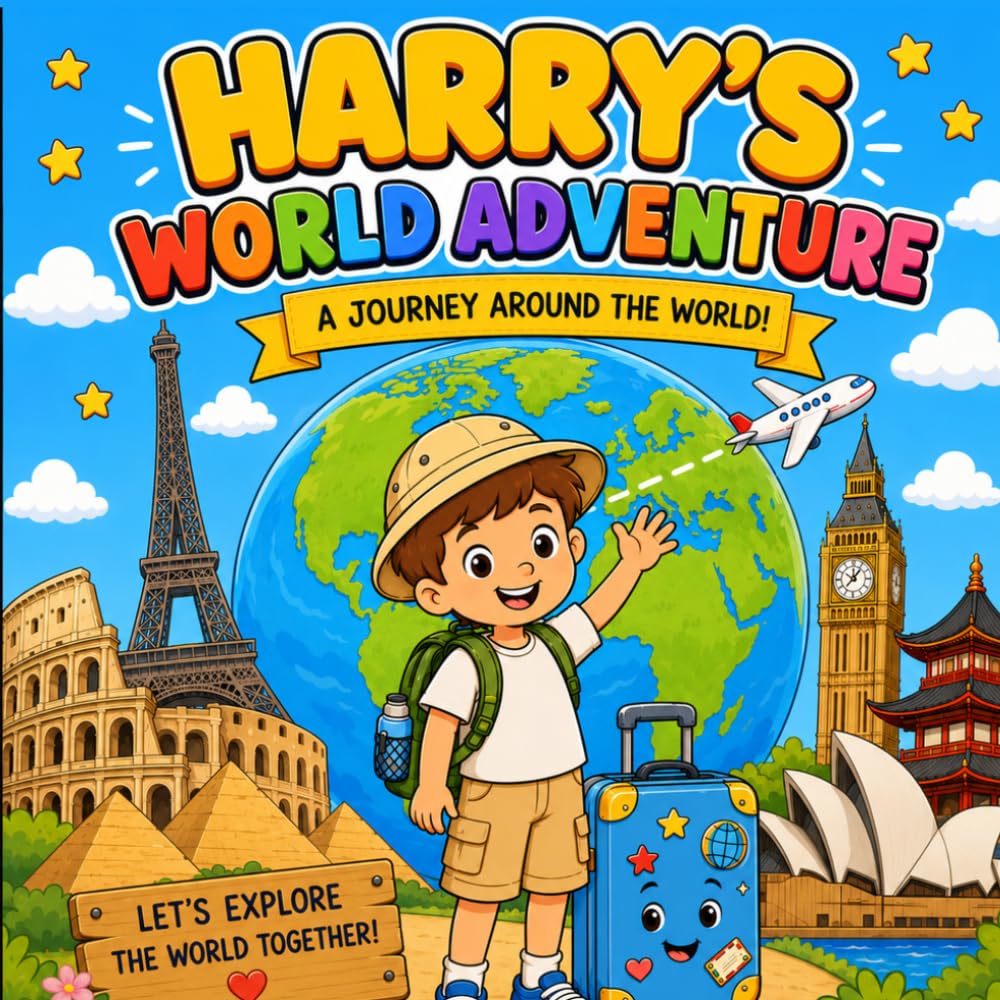 Harry's World Adventure: A Journey Around the World! A Colouring & Activity Book for Kids
