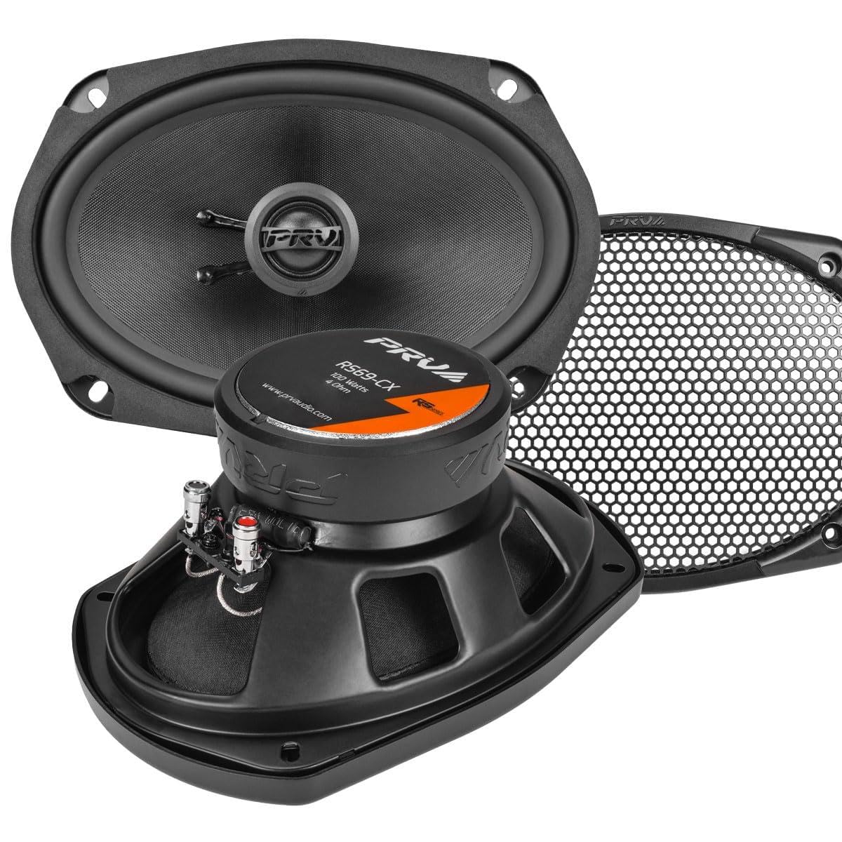 PRV AUDIO 6x9 Inch 2-Way Car Coaxial Speakers 200 Watts per Pair 4 Ohm RS69-CX