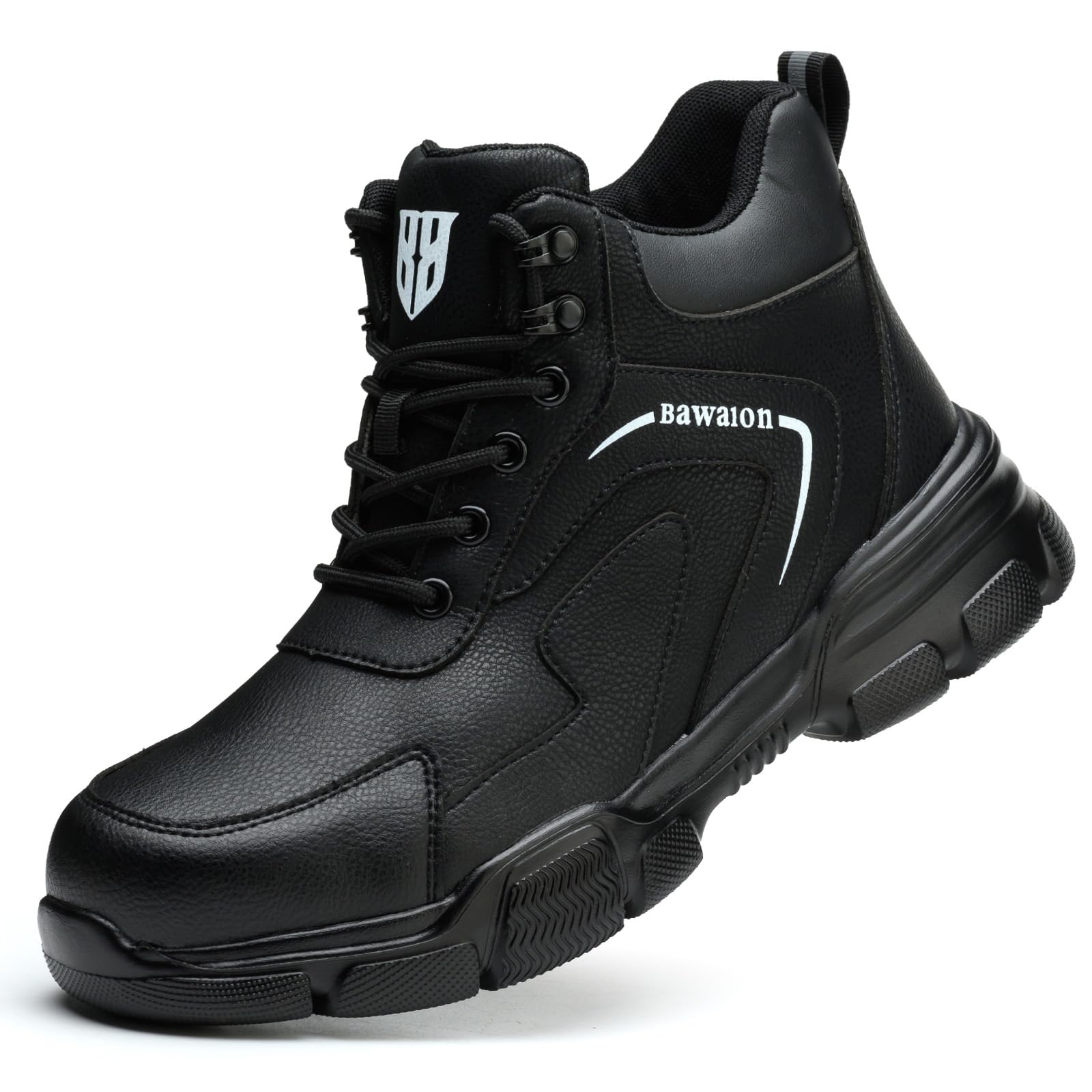 Nasogetch Scarpe Antinfortunistiche Uomo Donna Alte Scarpe da Lavoro Impermeabile Stivali da Lavoro Leggere Comode con Punta in Acciaio
