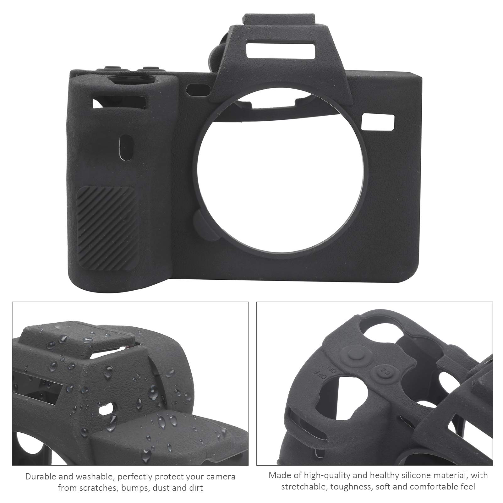 Custodia per fotocamera Custodia protettiva Custodia flessibile in silicone morbido antigraffio Custodia antiscivolo Pelle protetta dalla polvere Accessorio fotografico leggero