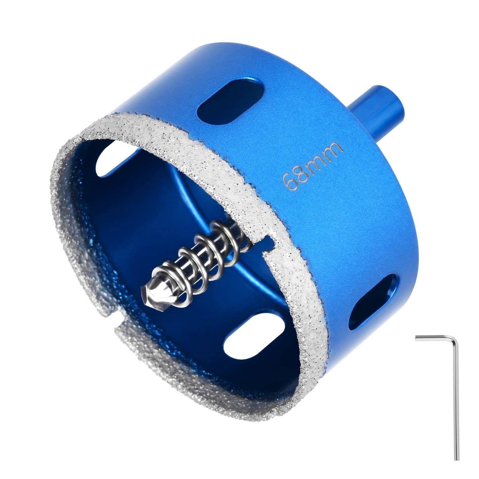 Flintronic Broca Diamante, 68mm Broca Diamante Porcelanico, Sierra de Campana de Diaman-te Soldada Al Vacío con Guía de Centrado, para Azulejos, Porcelana, Vidrio, Mármol y Cerámica
