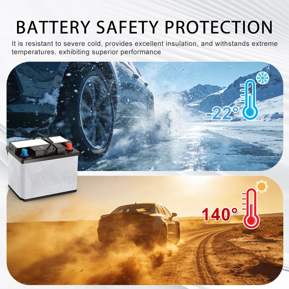 Set di isolamento batteria 102x18 cm 3 mm ignifugo scudo termico per auto camion camper barca