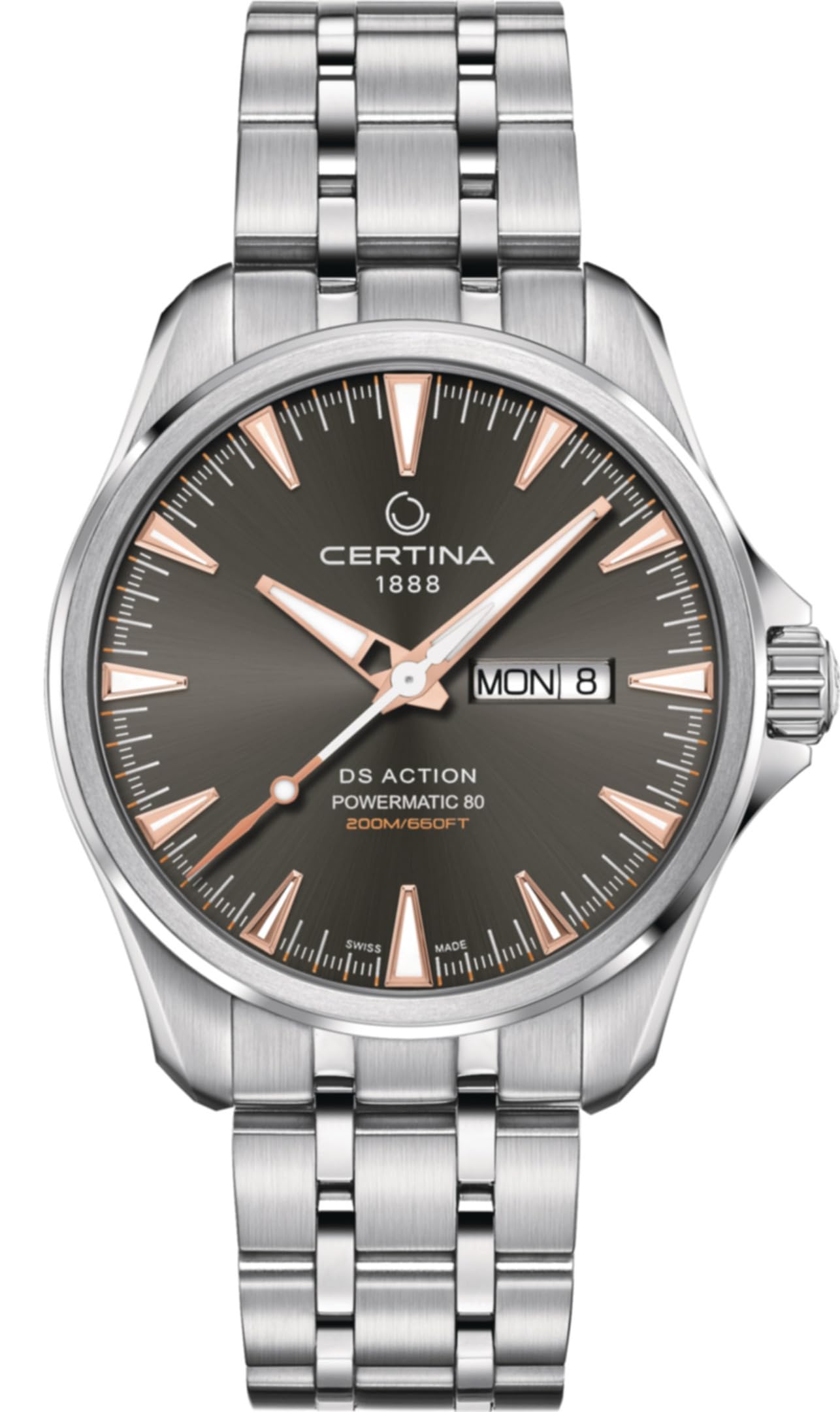 Certinamens Ds Action Day Date Powermatic 80 Stainless Steel Swiss