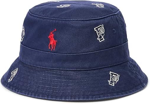 【Polo by RalphLauren】バケットハット Made in USA Amazon.com: Polo Ralph Lauren Men's P-Wing Twill Bucket Hat