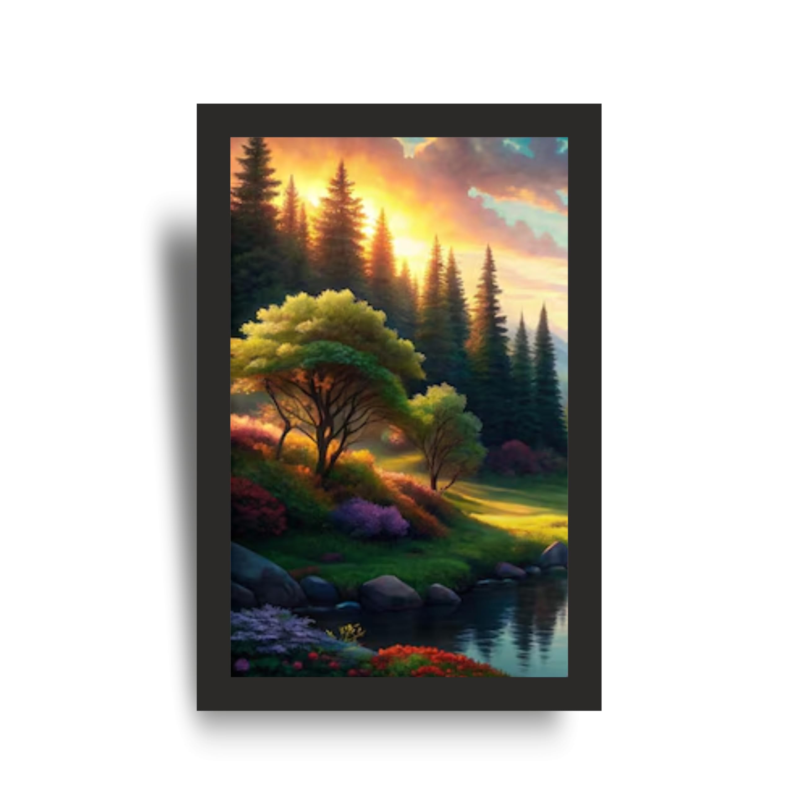 Colorful Fantasy Landscape Wall Art Set of 3 – view 2