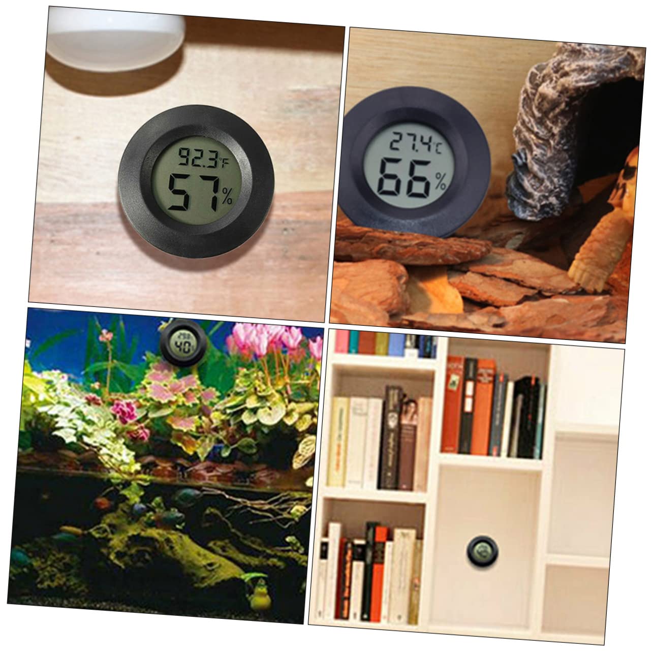 POPETPOP 21pezzi Mini Igrometro e Termometro per Rettili Misuratore umidità Terrari e Accessori per e Habitat Facile Usare e Trasportare