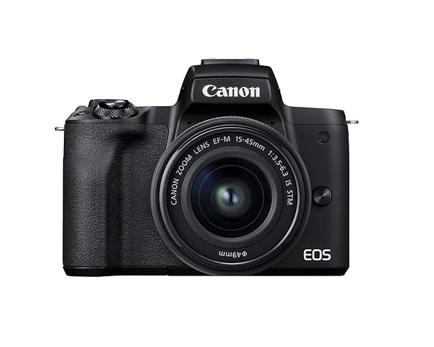 Canon EOS M50 Mark II + EF-M 15-45mm is STM Kit Black (Renewed) - Black - w/ EF-M15-45mm STM kit