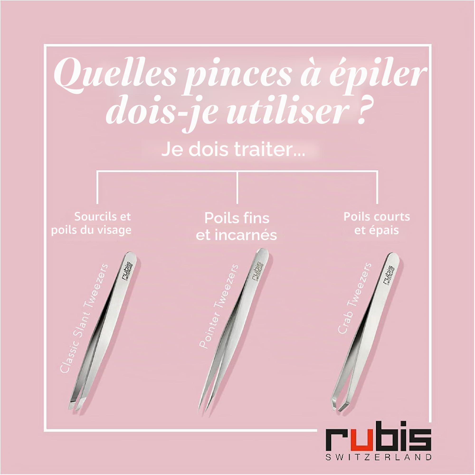 Rubis Pince à épiler classique Pro Grip, 1K102PG