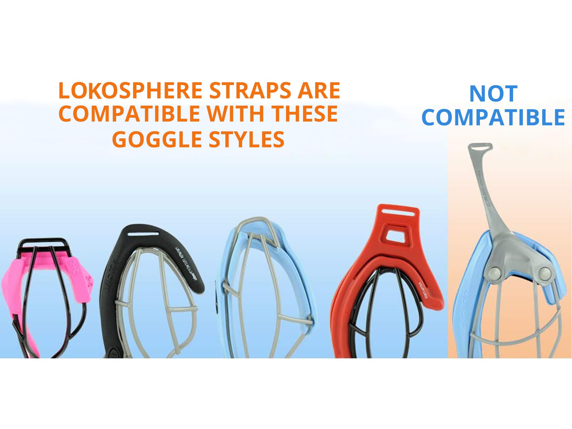 Correa para gafas de lacrosse/hockey sobre césped para niñas/mujeres, estampados (los botones se venden por separado)