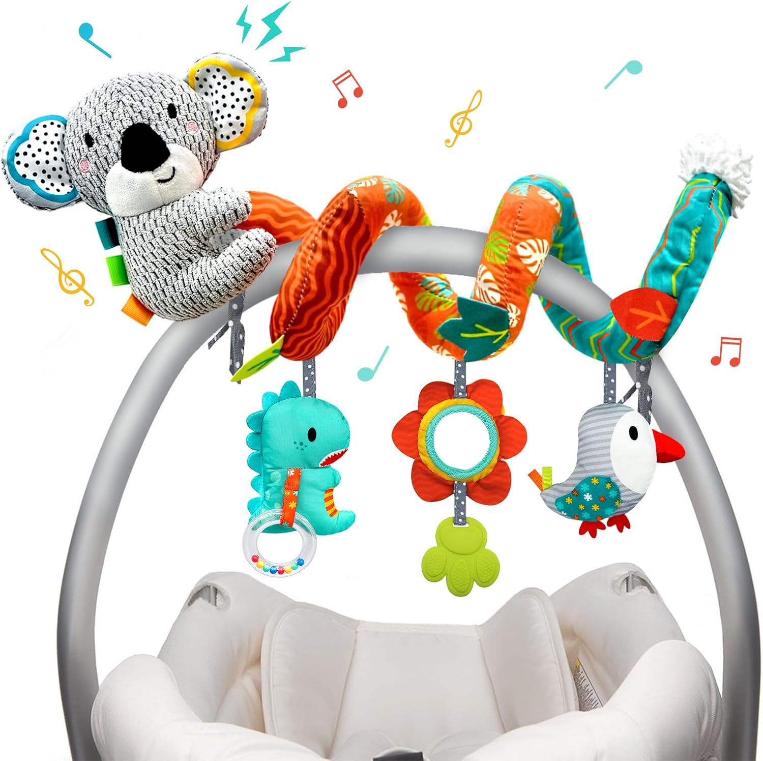 XIXILAND Car Seat Toys Baby Toys 0-3 Months Developmental