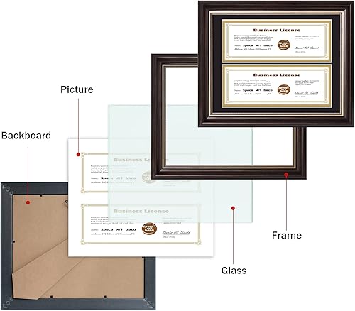 Miniatura 7 de Space Art Deco, Portarretratos de 8.5 x 11 pulgadas para fotos de 8.5 x 11 pulgadas sin paspartú, o dos licencias comerciales de 4 x 9 pulgadas con