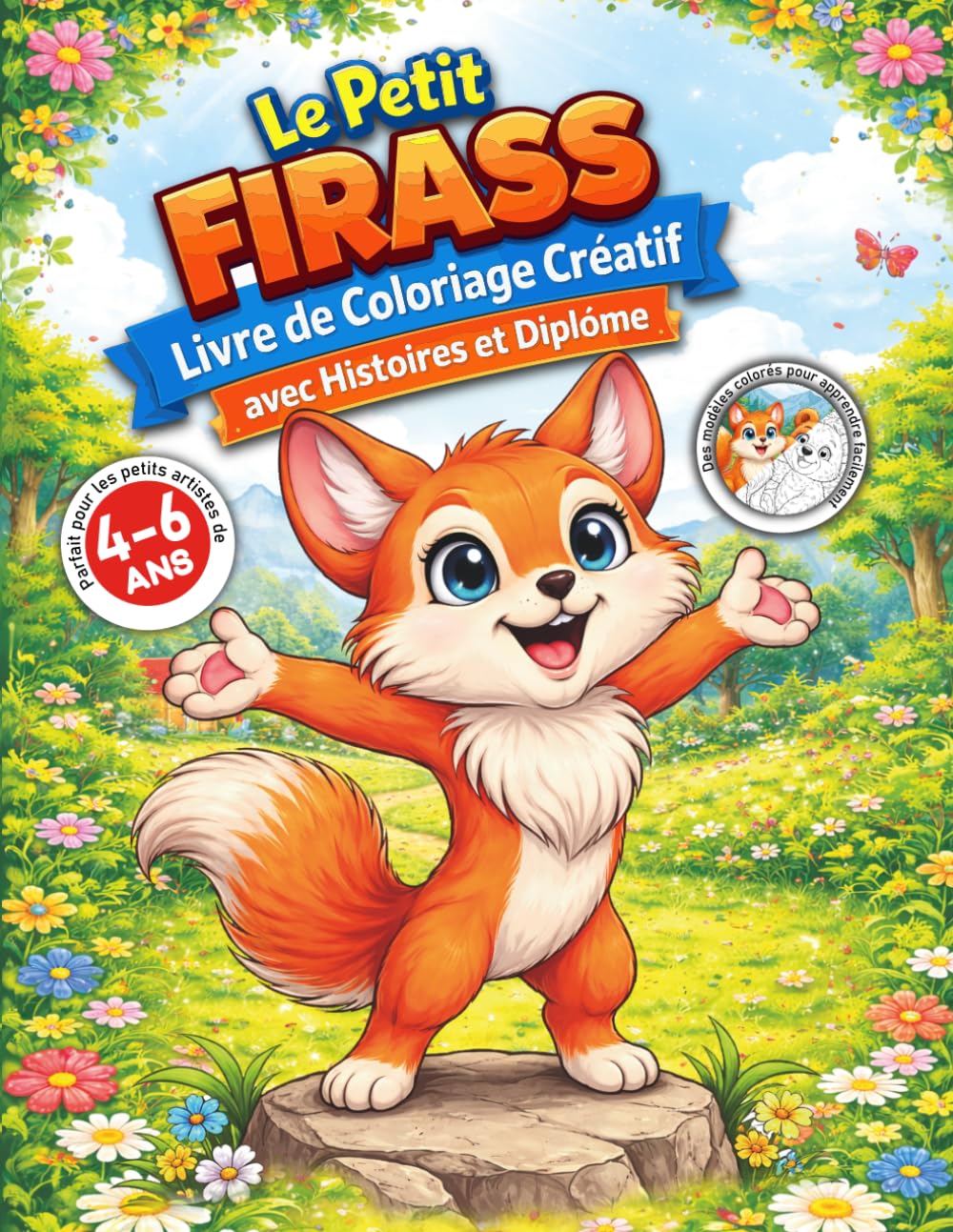 Le Petit FIRASS – Livre de Coloriage Créatif avec Histoires et Diplôme: Un livre amusant pour enfants avec modèles colorés, histoires éducatives et pages de dessin libre
