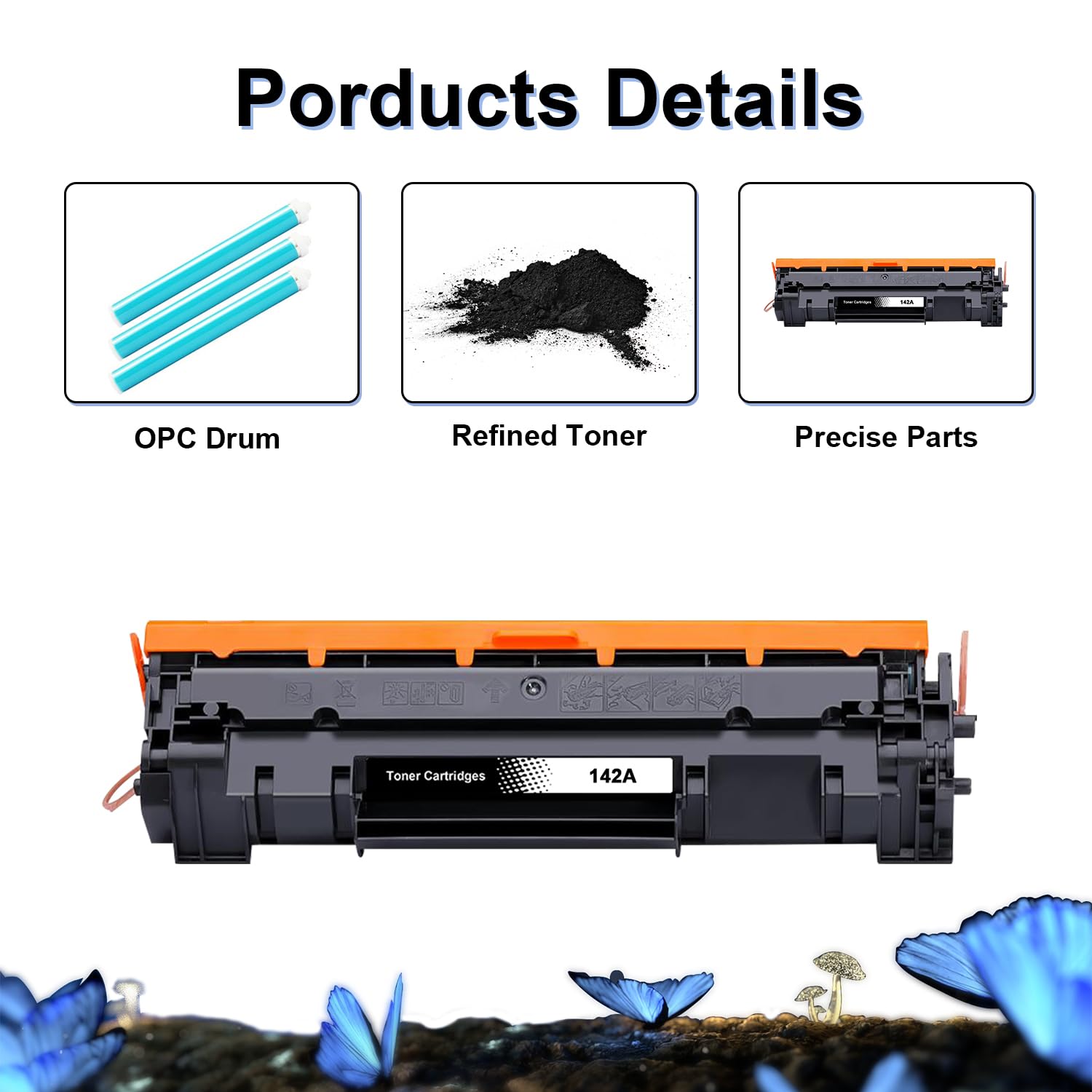 142A Schwarz Toner für HP W1420A LaserJet M110we, M110w, MFP M140we M140w, 1PK