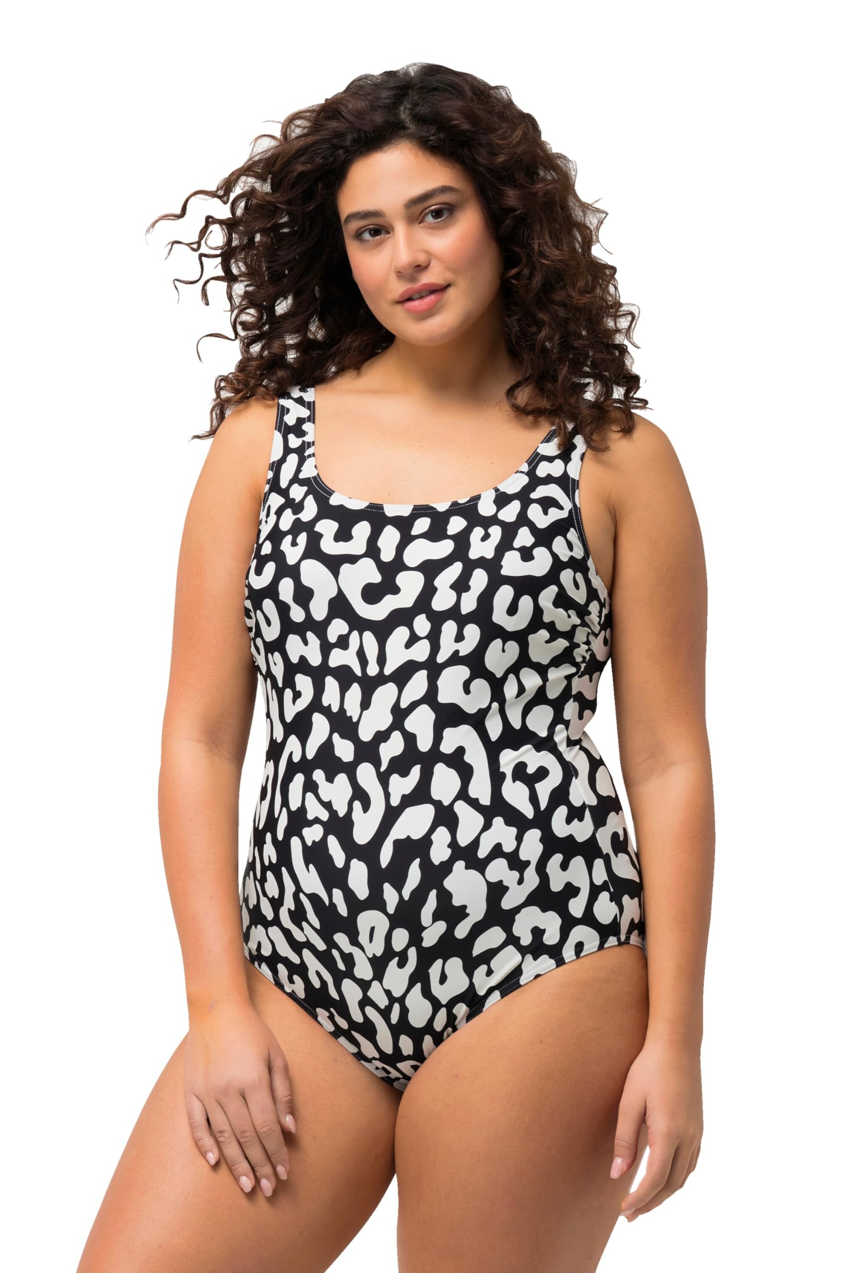 Ulla Popken Badeanzug Alice, Softliner, Dg, Leo Traje de baño de una Sola Pieza Mujer (Pack de 1)