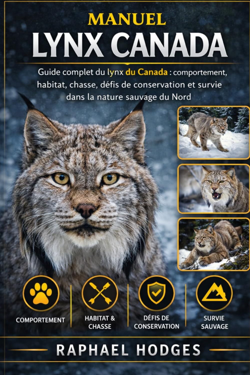 MANUEL LYNX CANADA: Guide complet du lynx du Canada : comportement, habitat, chasse, défis de conservation et survie dans la nature sauvage du Nord
