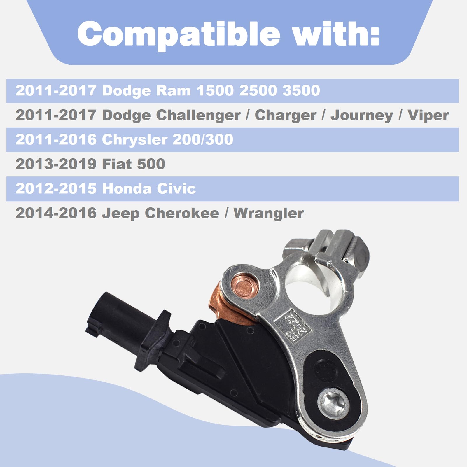 Battery Current Sensor Fits for 2012-2019 Dodge RAM/Chrysler/Fiat/Honda Civic Replace 4692269AI 38920-TR0-A02