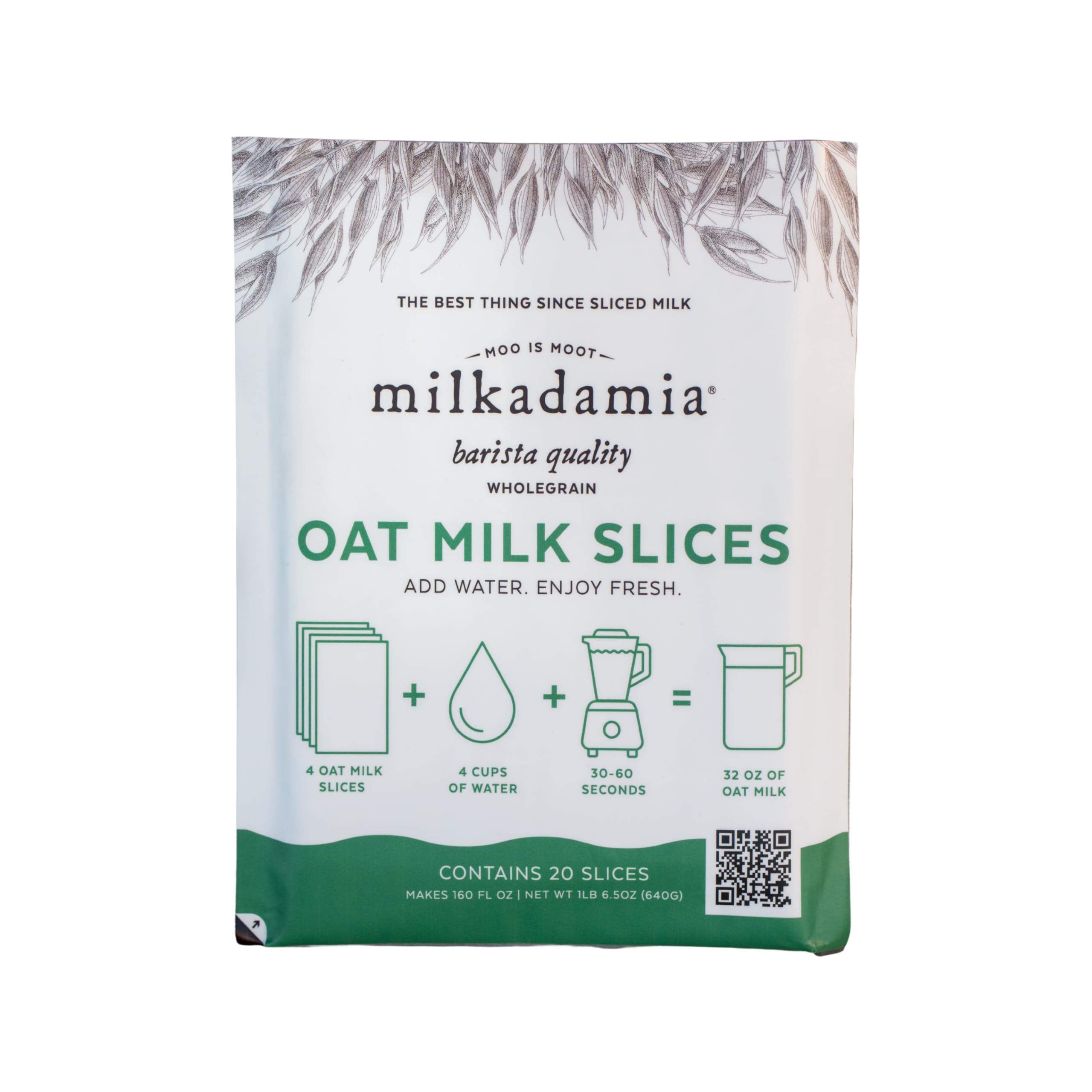 Amazon.com: milkadamia Oat Milk Slices, 20 Slices (Makes 8 Fl Oz