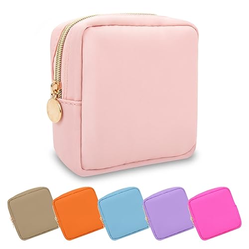 Mini bolsa de maquillaje impermeable para bolso, pequeña bolsa de viaje para cosméticos, bolsa organizadora de artículos de tocador de nailon para