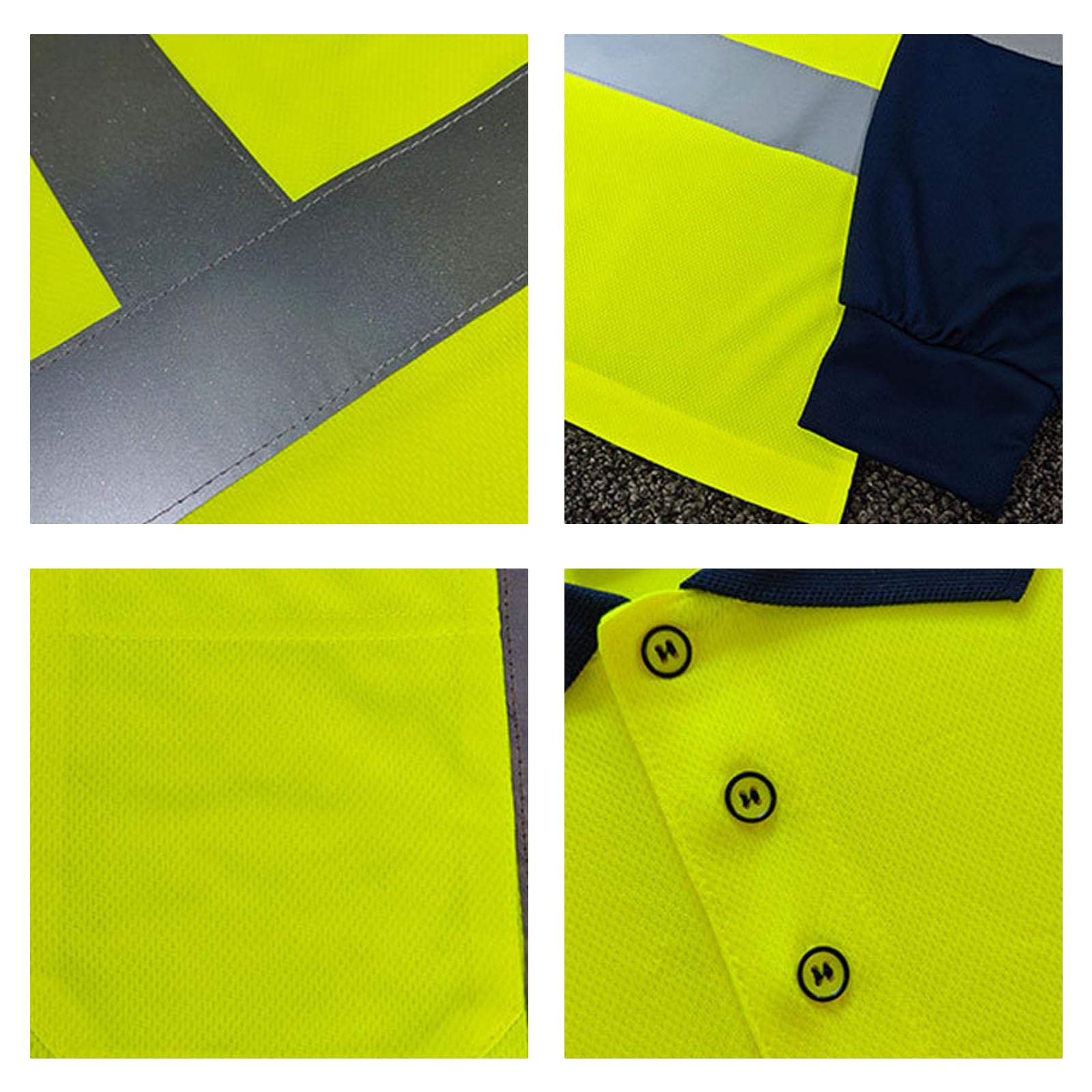 Camisas reflectantes de alta visibilidad para el trabajo diario con bolsillo, unisex, para hombres y mujeres