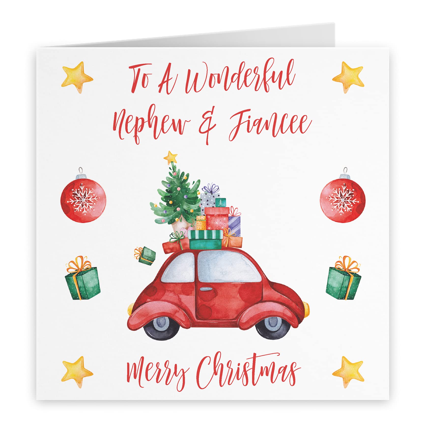 Hunts England - Nephew And Fiancee Christmas Card - To A Wonderful Nephew & Fiancee - Merry Christmas - Christmas Holiday Collection - Image 2
