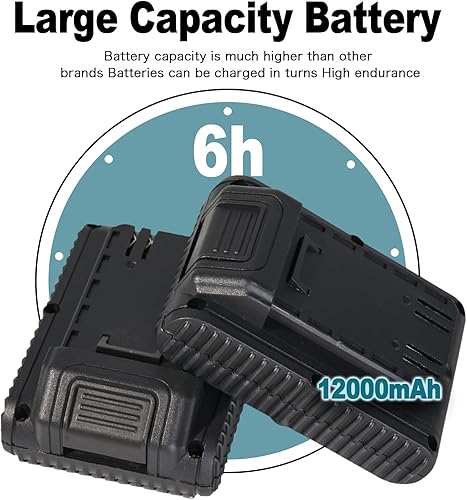 Miniatura 6 de Máquina herramienta de vibración de azulejos, vibrador de azulejos de doble ventosa de alto rendimiento, 2 baterías de 12000 mAh, 24000 rmin 6