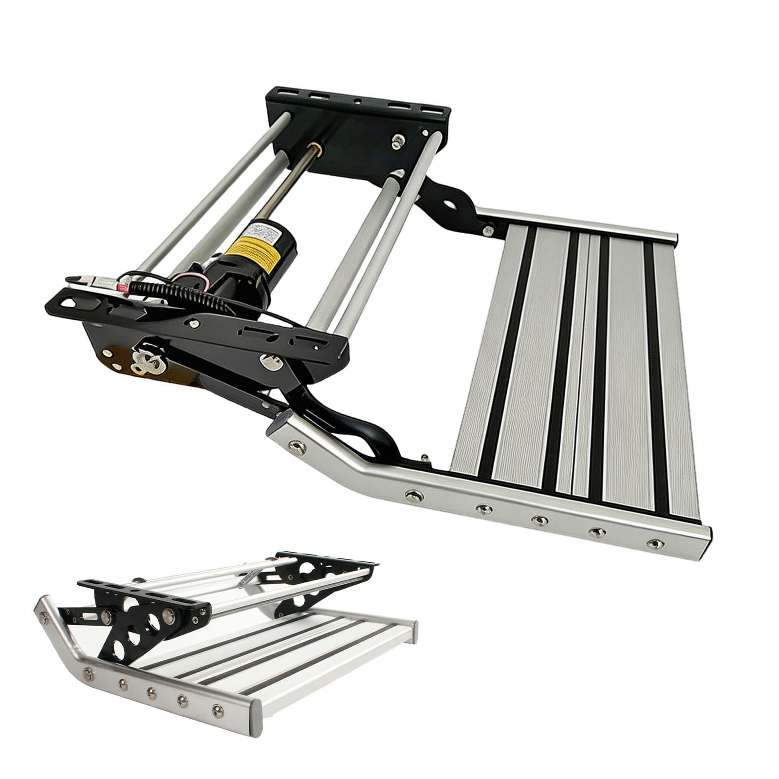 Telescopic Folding RV Entry Step Aluminum Alloy Anti-Slip Step Single-12V