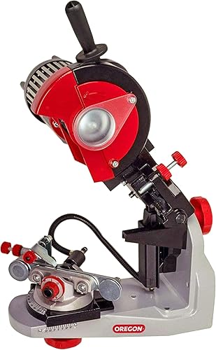 Miniatura 2 de Oregon Professional 120-Volt Bench Grinder with Hydraulic Clamping, Universal Saw Chain Sharpener &amp; Tripod Bench Chainsaw Chain Grinder Stand,