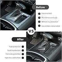 Vista 2 de CheroCar Para Dodge Charger Central Control Panel de cambio de marchas Ajuste para Dodge Charger 2015-2025 (fibra de carbono negra)