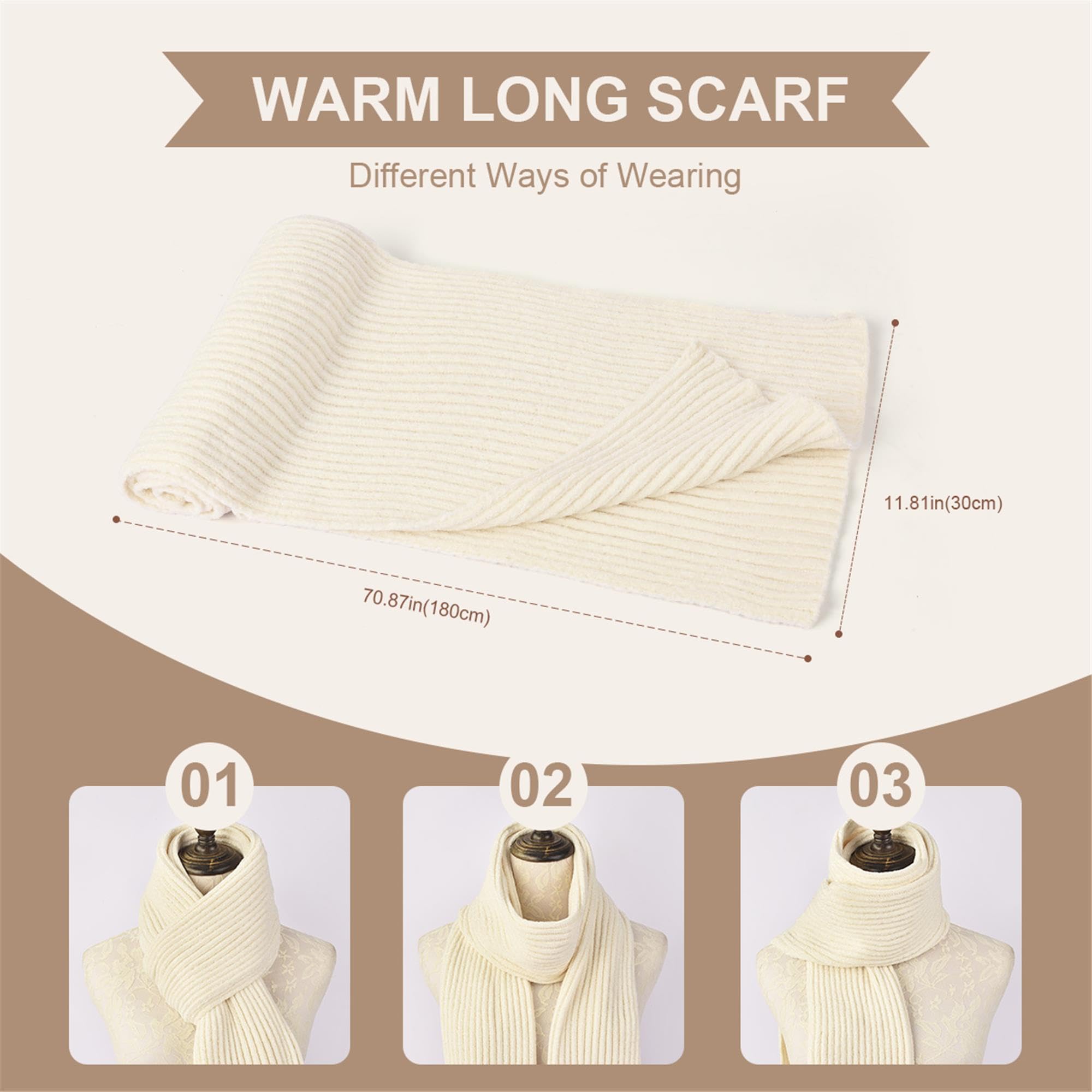LackBlue Damen-Wintermütze, Schal, Touchscreen-Handschuhe, gestrickt, warm, Totenkopfmützen, langer Halstuch, Schal für Damen und Herren