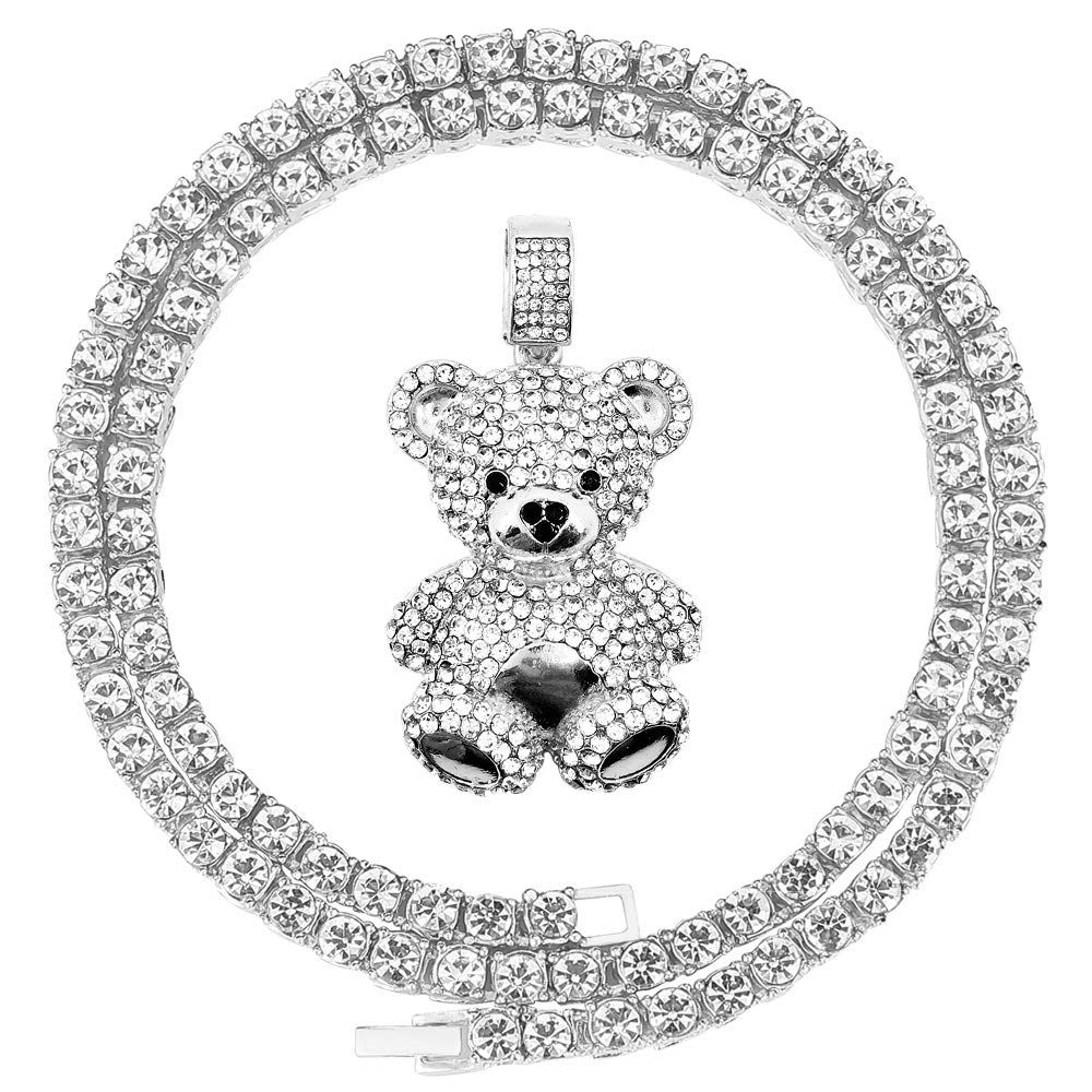 Iced Out Nba Youngboy Chains for Men Bling Never Broke Again 38 Baby Monkey Pendant Tennis Necklaces Hip Hop 22 Inches