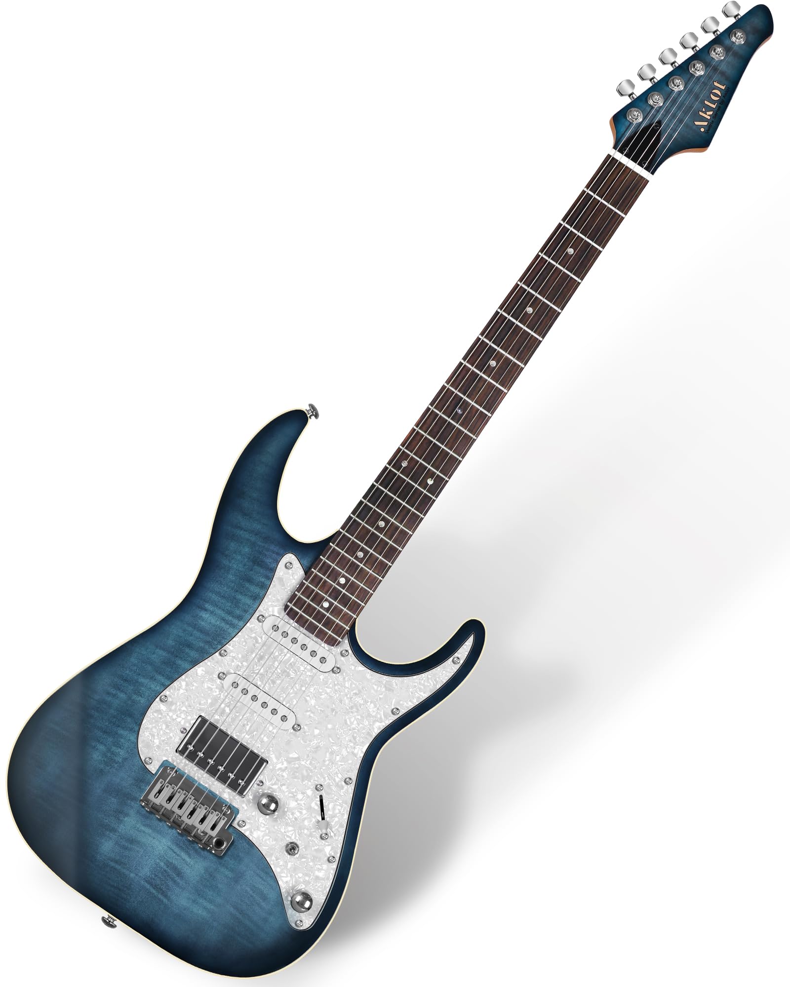 Amazon.com: AKLOT Solid Body Electric Guitar - Flame Maple Top