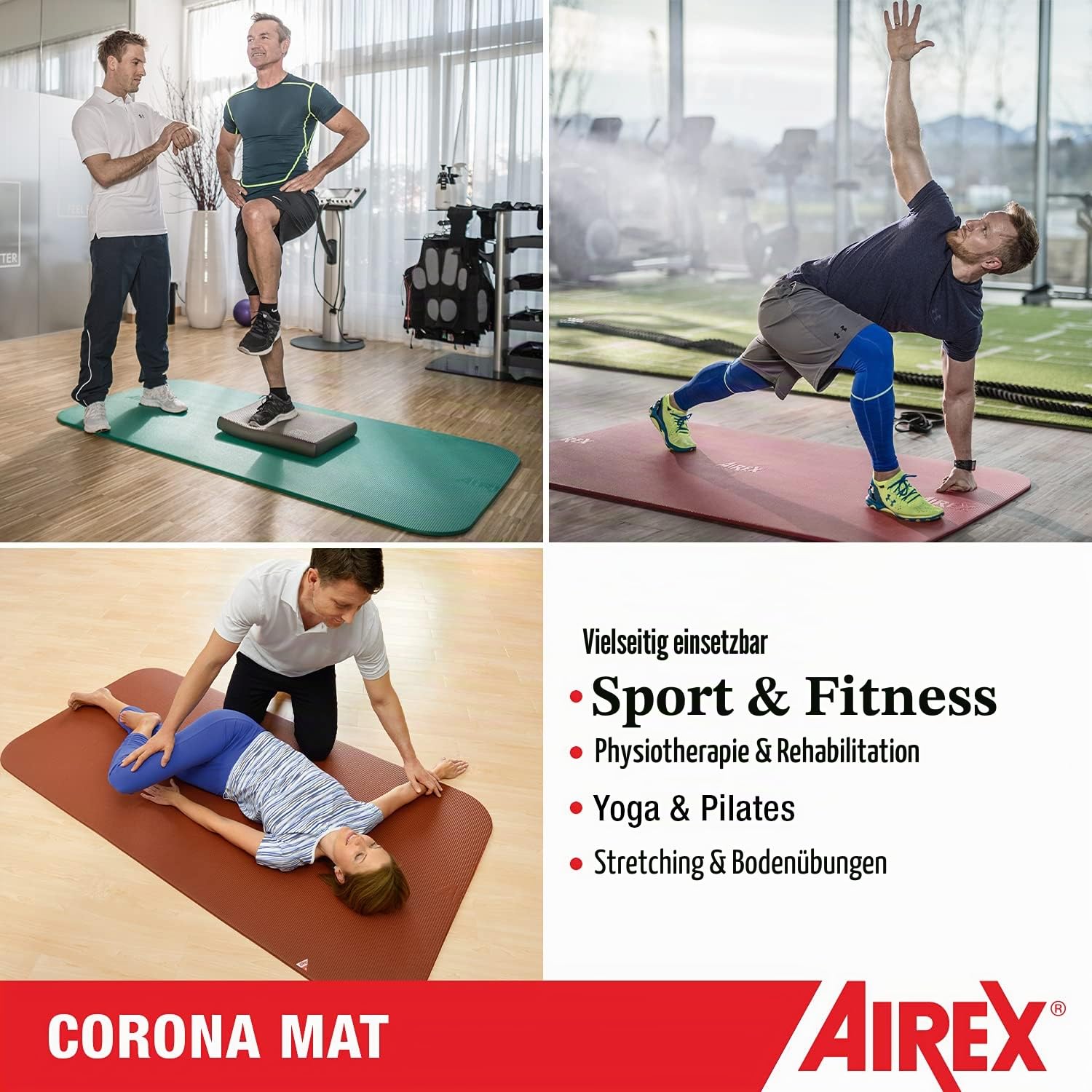 Airex Corona Gymnastikmatte, Blau, 200 x 100 cm