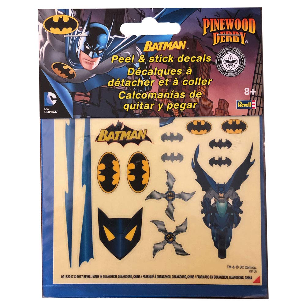Revell Batman Peel & Stick Decal Sheet Pinewood Derby Decal