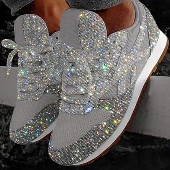 Rhinestone running shoes Clearance