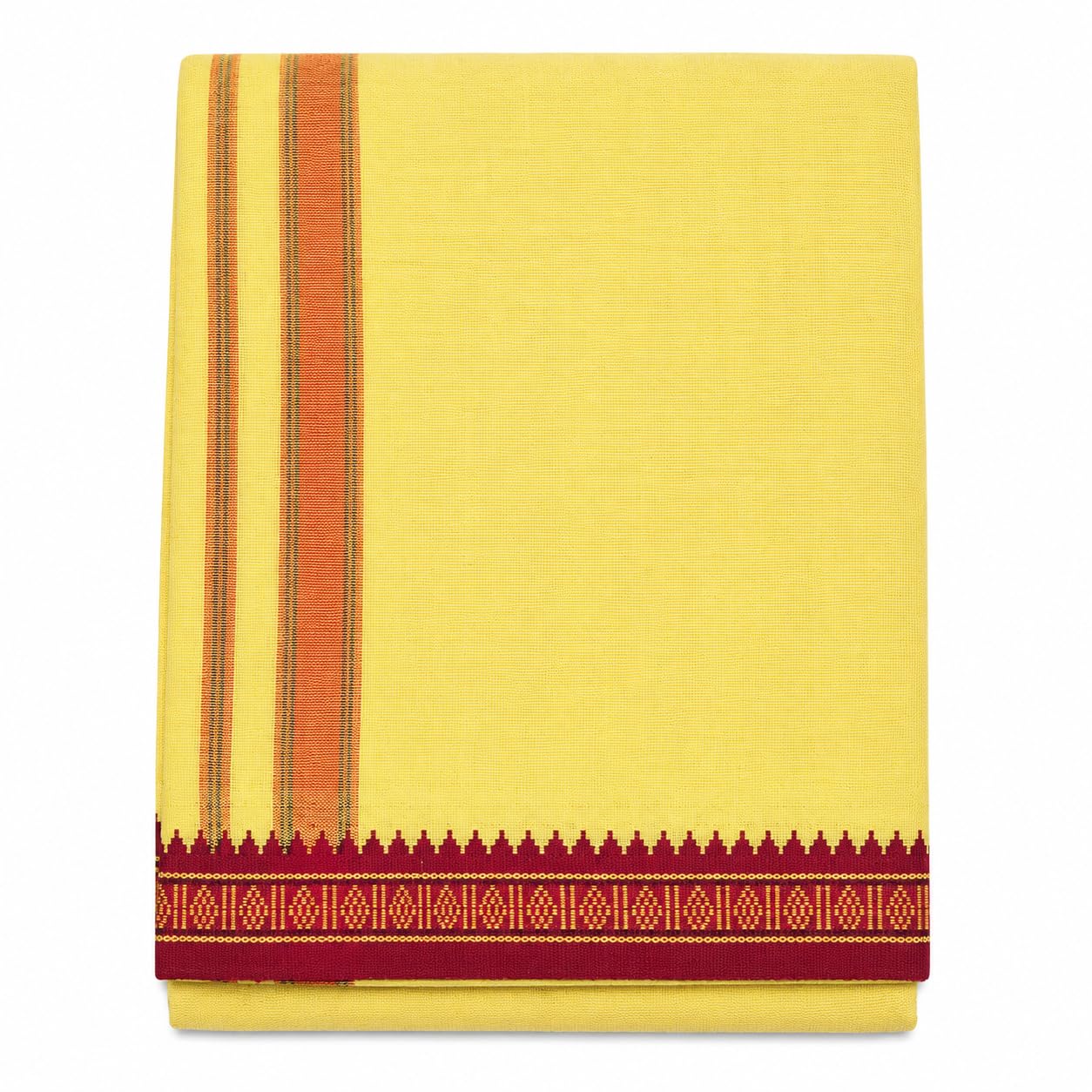 Cotton Blend Sami Vesti for Men | Traditional Dhoti | Soft Breathable Fabric | Comfortable Daily Wear | 1.8 Mtrs | Ideal for Festivals, Temple & Casual Use-picture-54