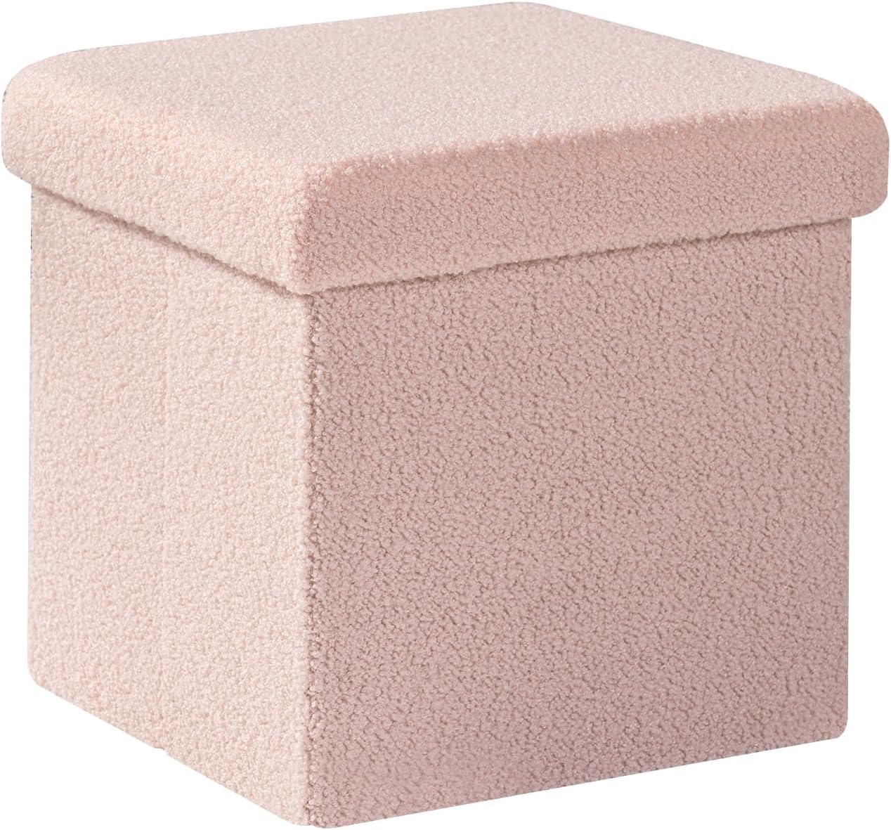 B FSOBEIIALEO Storage Ottoman Cube Small Sherpa Ottoman Foot Rest
