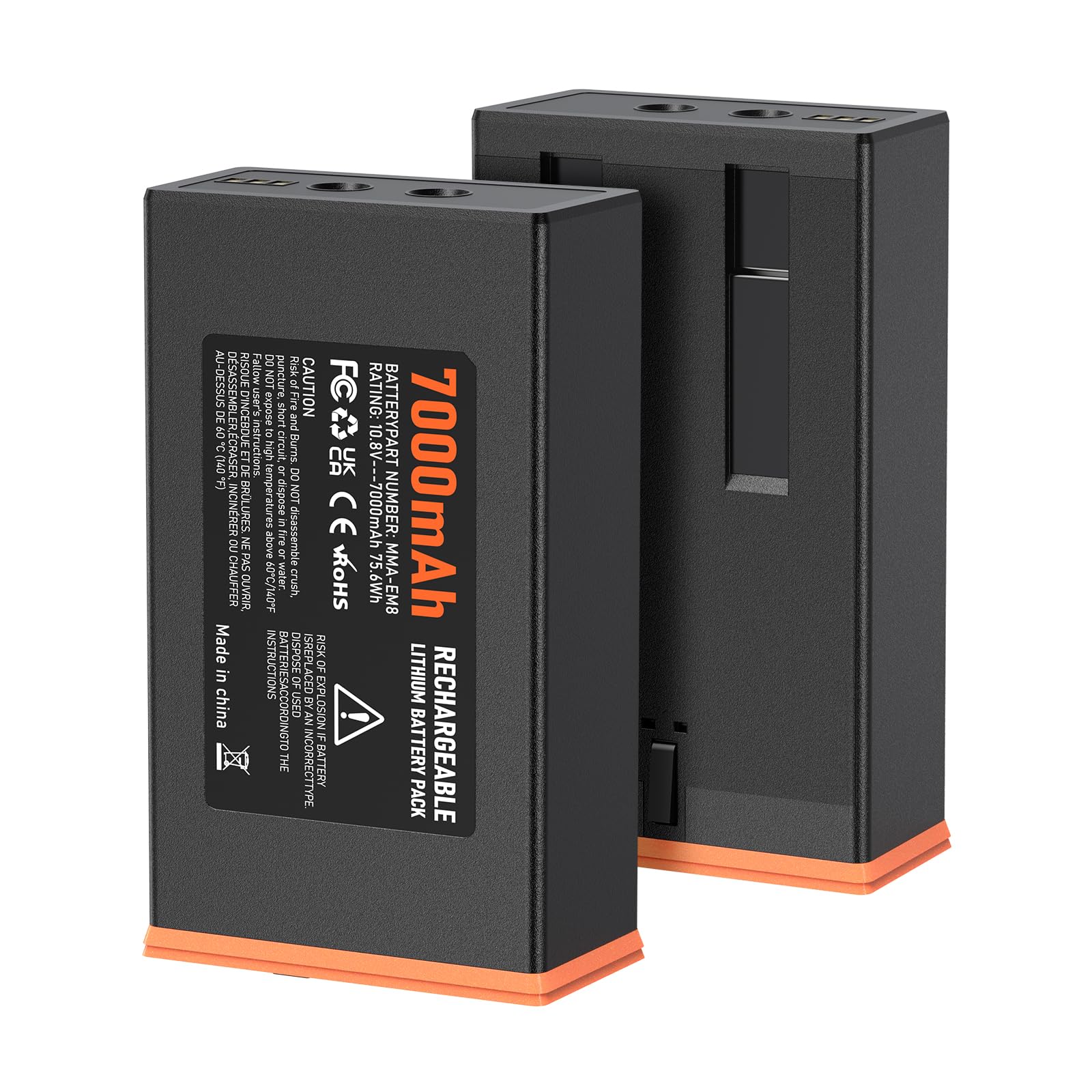 DCDG 2 Pack 7000mAh Power Mag Battery Pack Compatible with Moultrie Edge Cellular Trail Camera, Rechargeable Lithium Replacement Battery for Moultrie