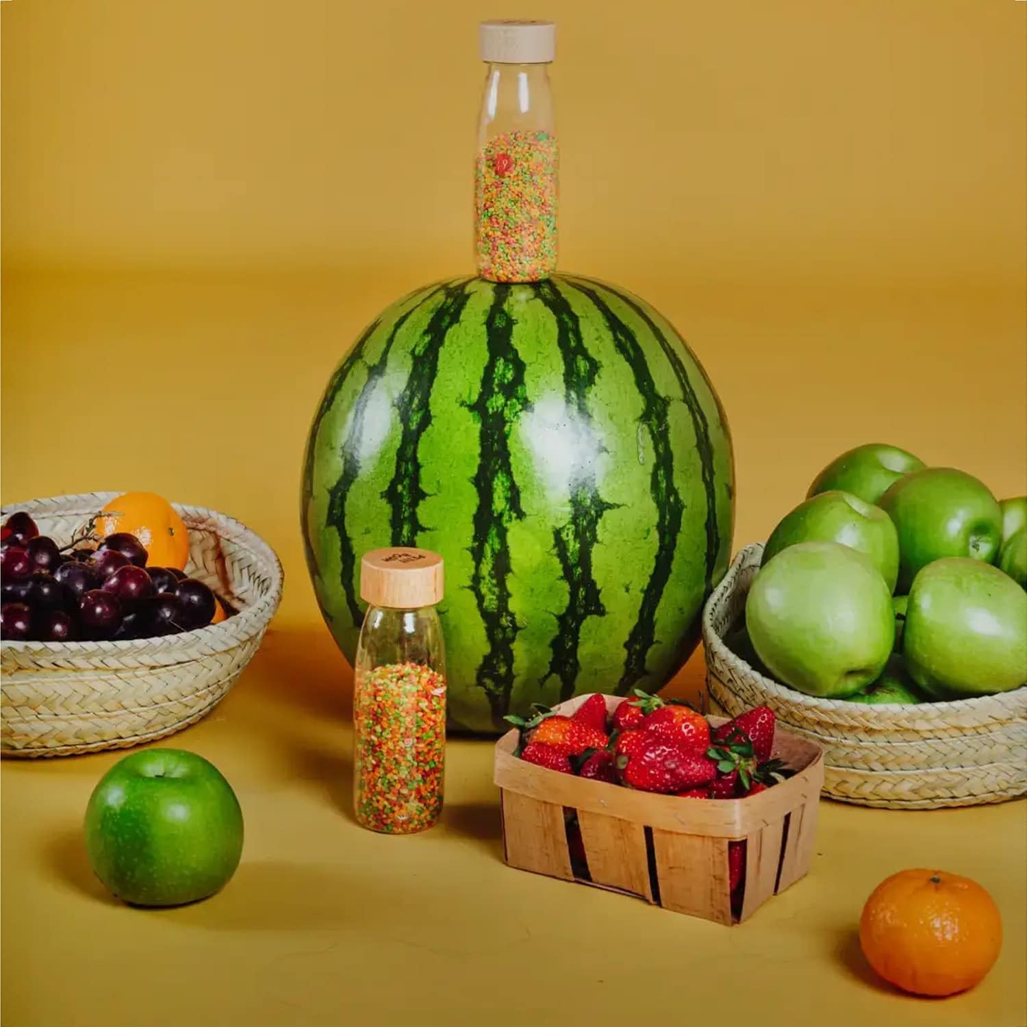bouteille sensorielle learn fruits - PETIT BOUM