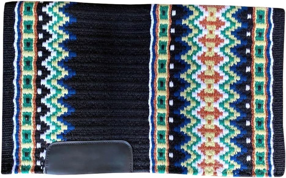 HUMAYL Saddlery Saddle Pad/Blanket for Horses Western Show Horse Saddle Blanket New Zealand Design Handmade Wool Saddle Blanket Top Wool Saddle Pad Regular Size : 34" L x 36" W x 1" inches PAD0159