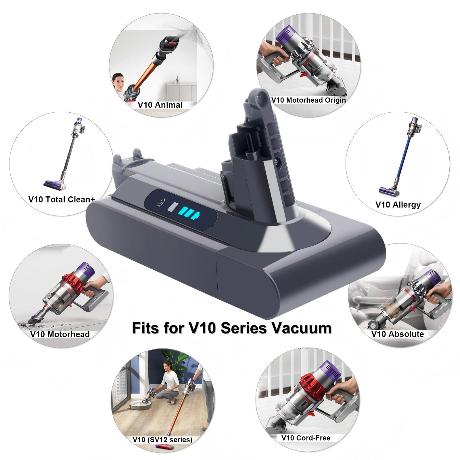 Amazon.com: Biswaye Compatible with Dyson Cyclone V10 SV12 Animal