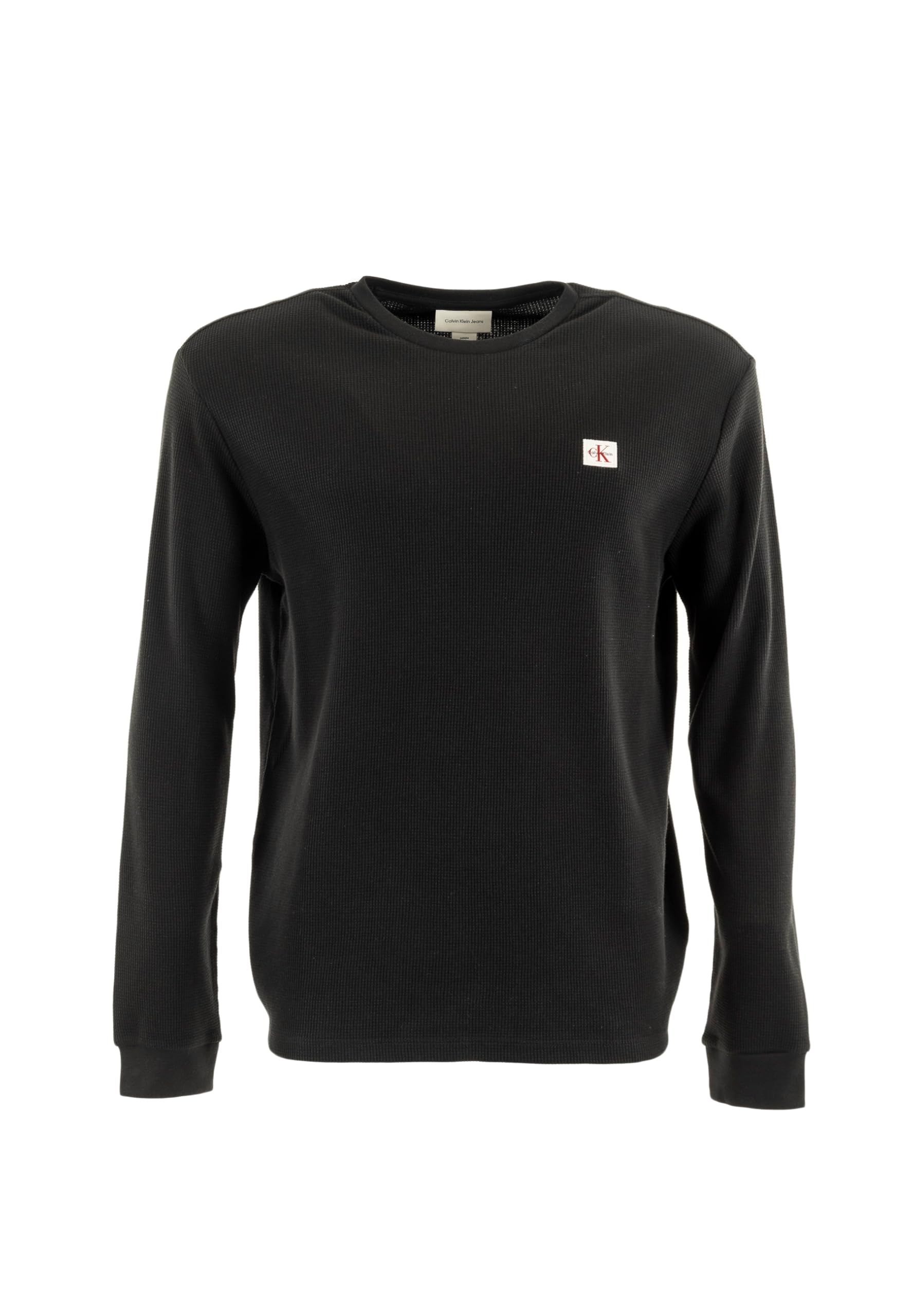 Calvin Klein Ls Waffle Badge Crewnk Tee Lv040em217 T-Shirts Homme (Lot de 1)