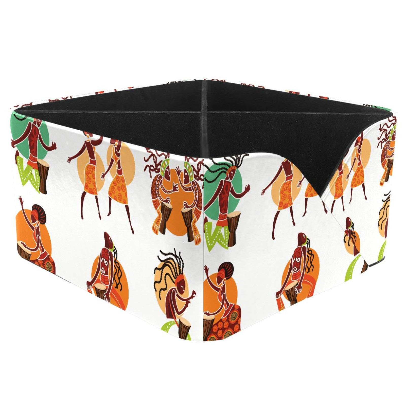 Organiseur de bureau rectangulaire Djembé exotique pour ranger fournitures et maquillage