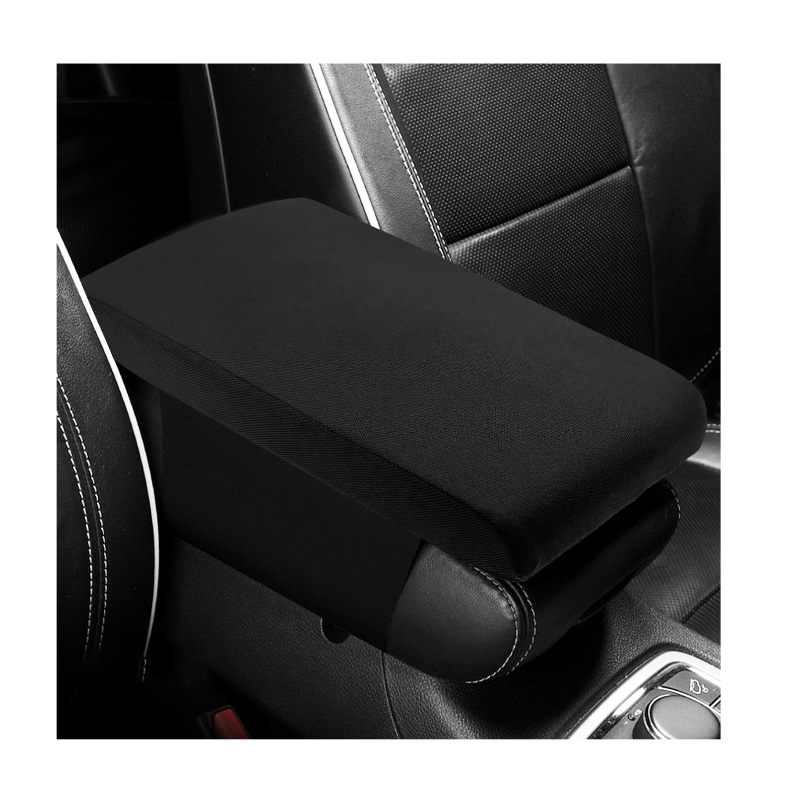 Car Center Console Pad, 12.2''×8.1''×1.8'' Memory Foam Auto Armrest Support Cushion, Vehicle Arm Rest Seat Box Cover Protector, Universal Interior Decor Car Accessories