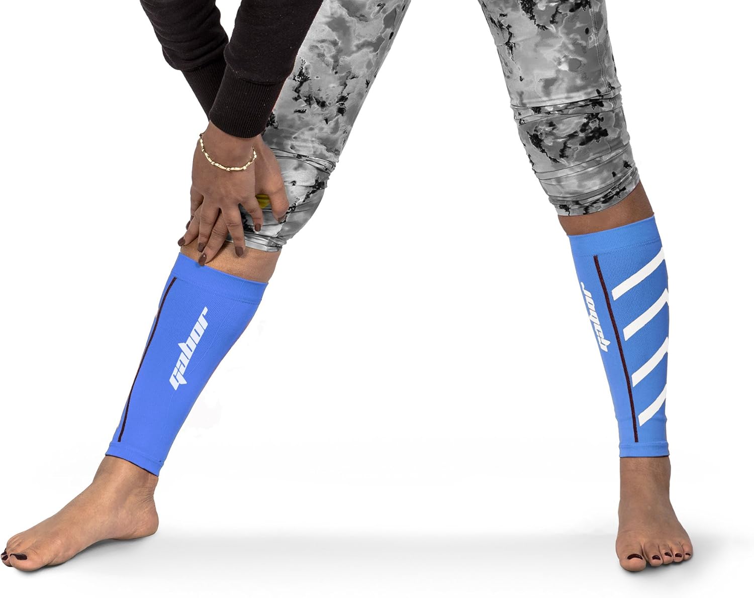 Weekly Top Sale Gabor Fitness Graduated 20-25mm Hg Compression Running Leg Sleeves, Medium, Black Best Cyber Monday 🔥 Gabor Fitness Graduated 20-25mm Hg Compression Running Leg Sleeves, Medium, Black