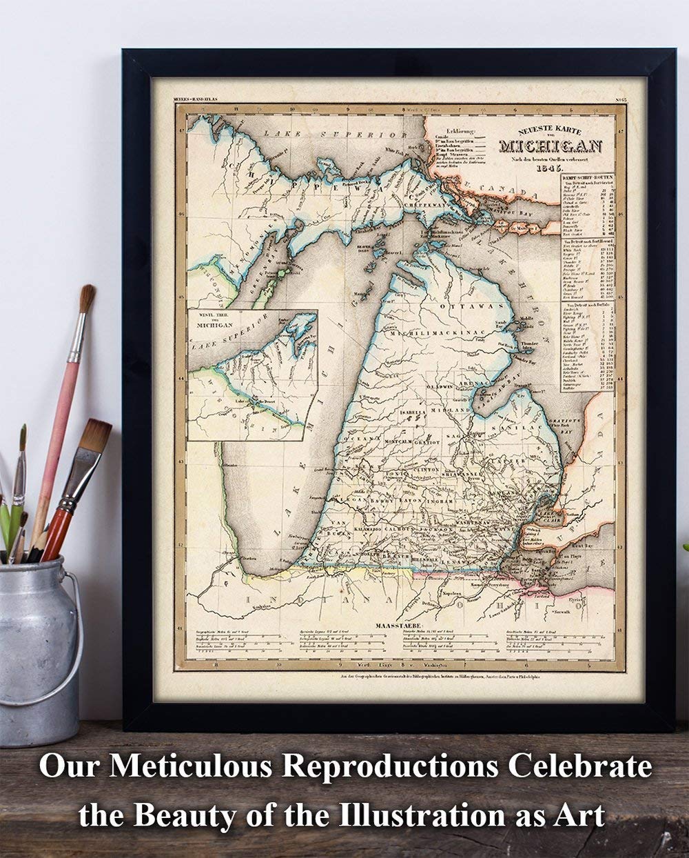 国際ブランド アートフレーム 3dマップアート ミシガン州 ブルー湖 3d Map Art Lake Michigan Blue 額入り 額装込 絵画 絵 壁掛け アート リビング 玄関 トイレ インテリア かわいい 壁飾り 癒やし プレゼント ギフト アートパネル ポスター アートフレーム おしゃれ