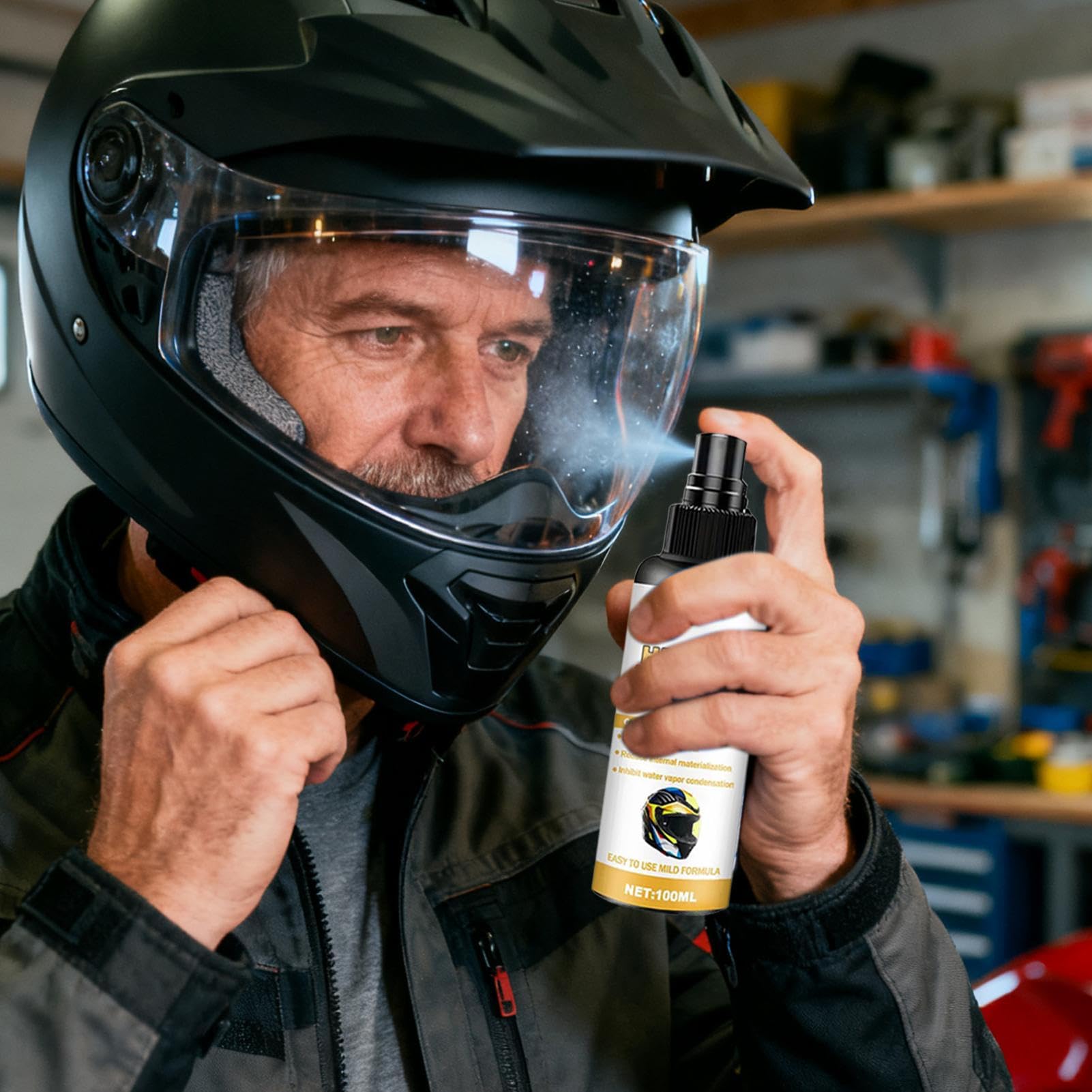 Manolyee Spray Anti-Appannamento per Occhiali, Impermeabile e Resistente, 100 ml, Spray Anti-Appannamento per Casco da Moto, per Visiere Goggles, Moto, Sci, Snowboard, Sport, Uomini e Donne