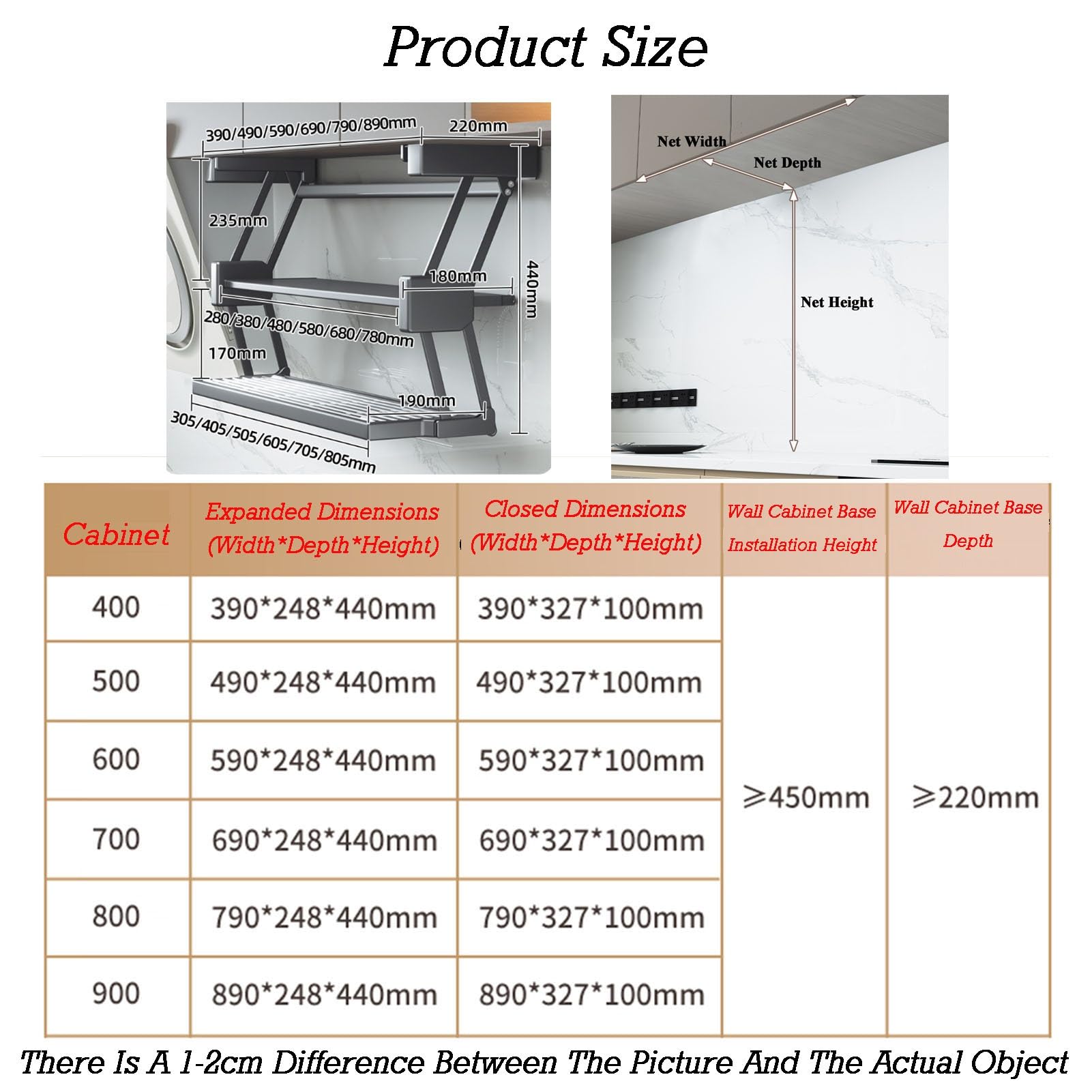 Estante de especias de cocina extraíble, estantes de 2 niveles para armario superior, solución de almacenamiento conveniente para organizar especias en armarios de cocina