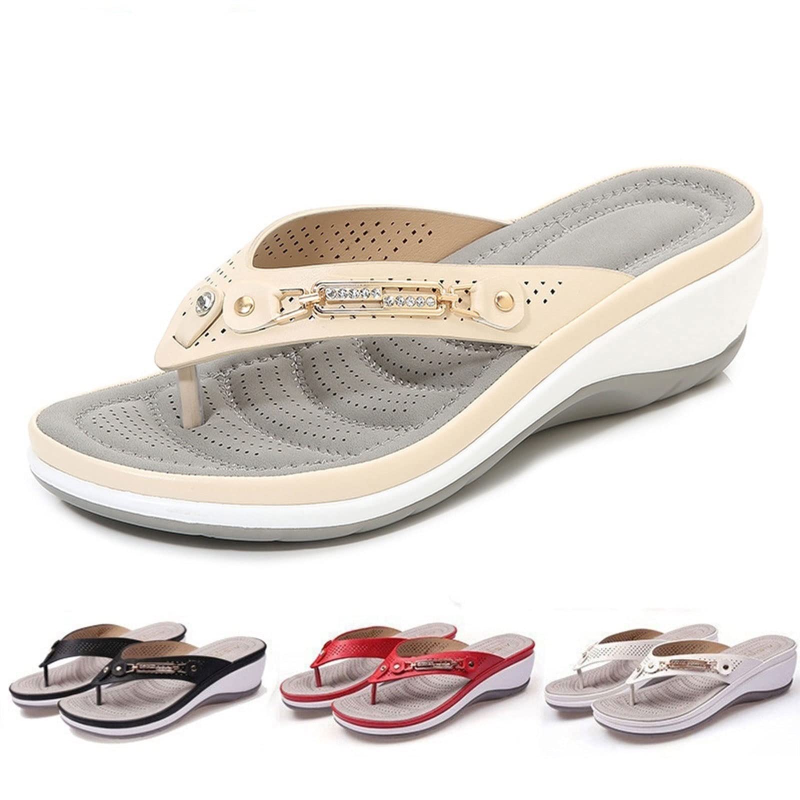 Zapatos Ortopedicos Mujer Sandalias Ortopédicas LOWVEDGK Para